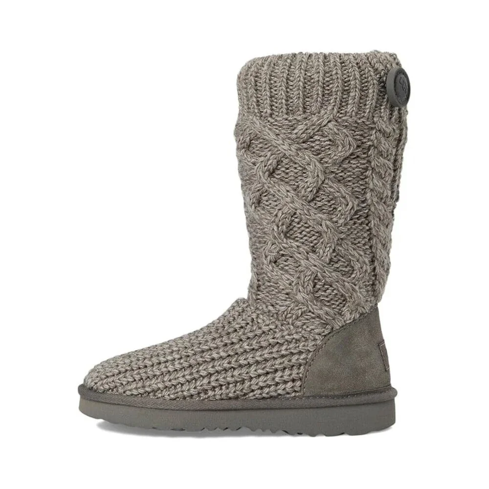 UGG Classic Cardi 1143702T Boots Toddler US 11 Gray Cable Knit Pull On JOBB1770